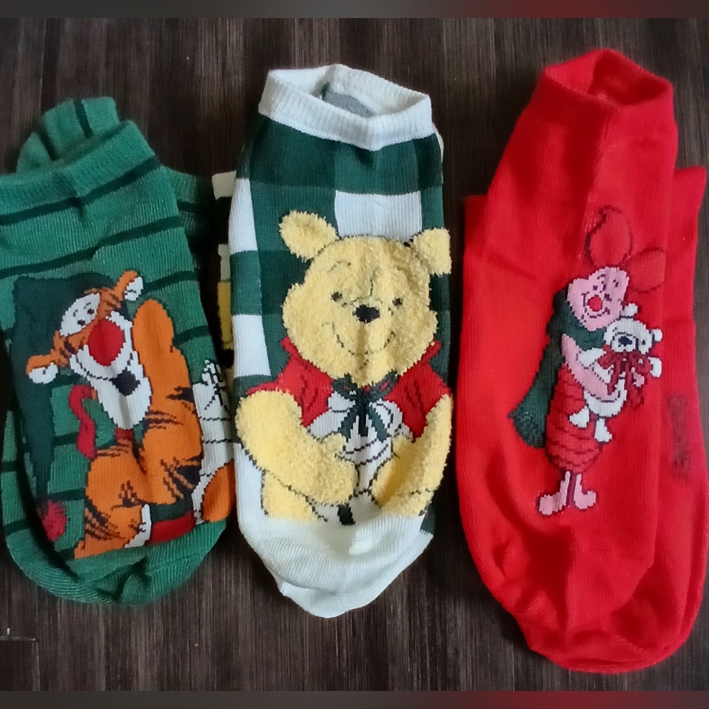 Pooh Bear And Friends Sock Lot- New Size 4-10